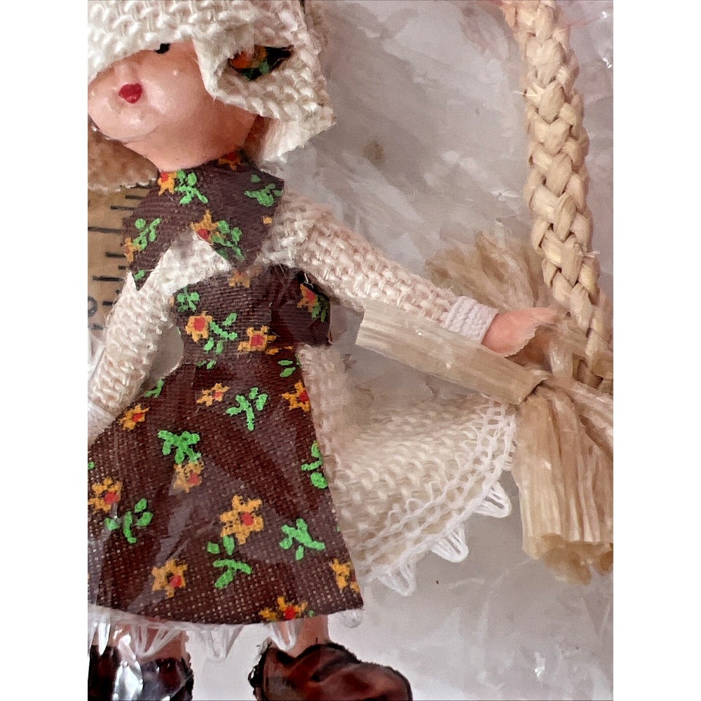 Vintage Sears Fabric Folk Girl‎ Ornament Prairie / Holly Hobbie Style 93551 - Picture 9 of 10